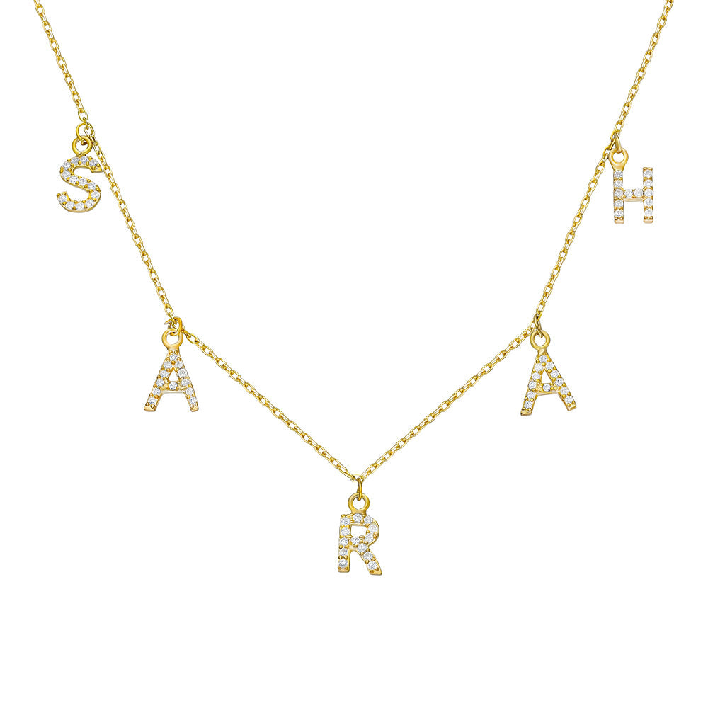 CHOCKER ZIRKONIA NAMENSKETTE | 925 SILBER