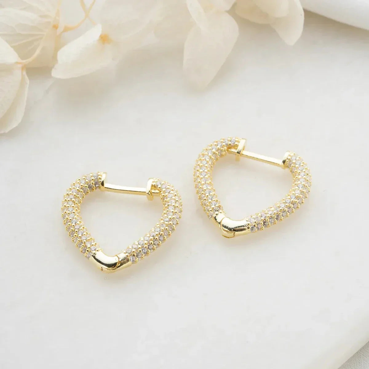 HERZ ZIRKONIA OHRRING | 925 SILBER