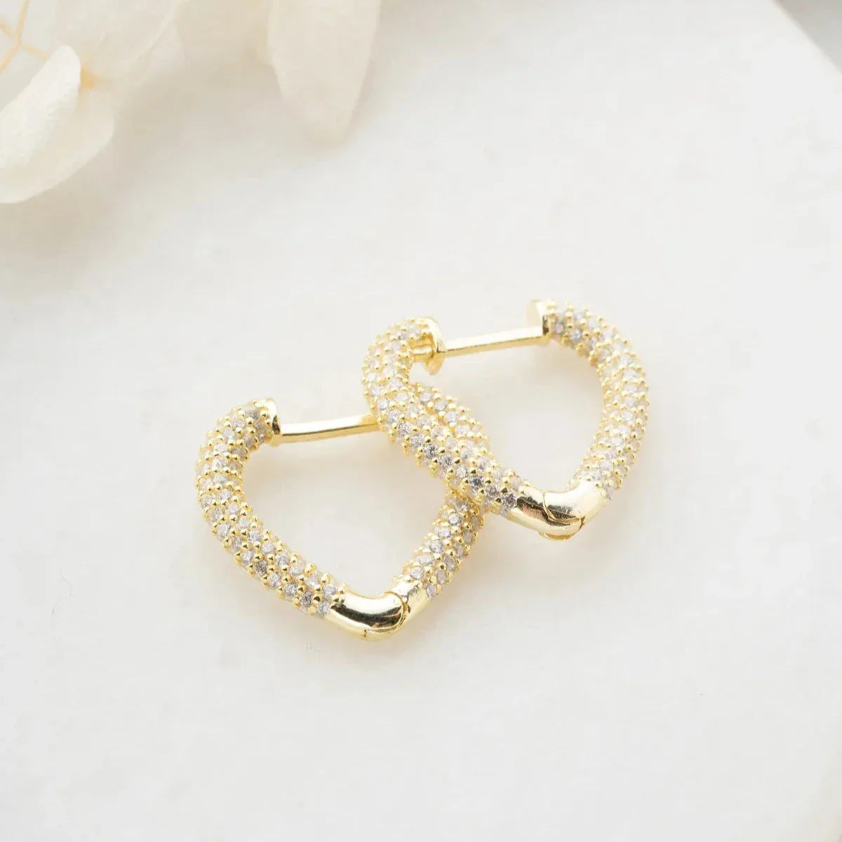 HERZ ZIRKONIA OHRRING | 925 SILBER