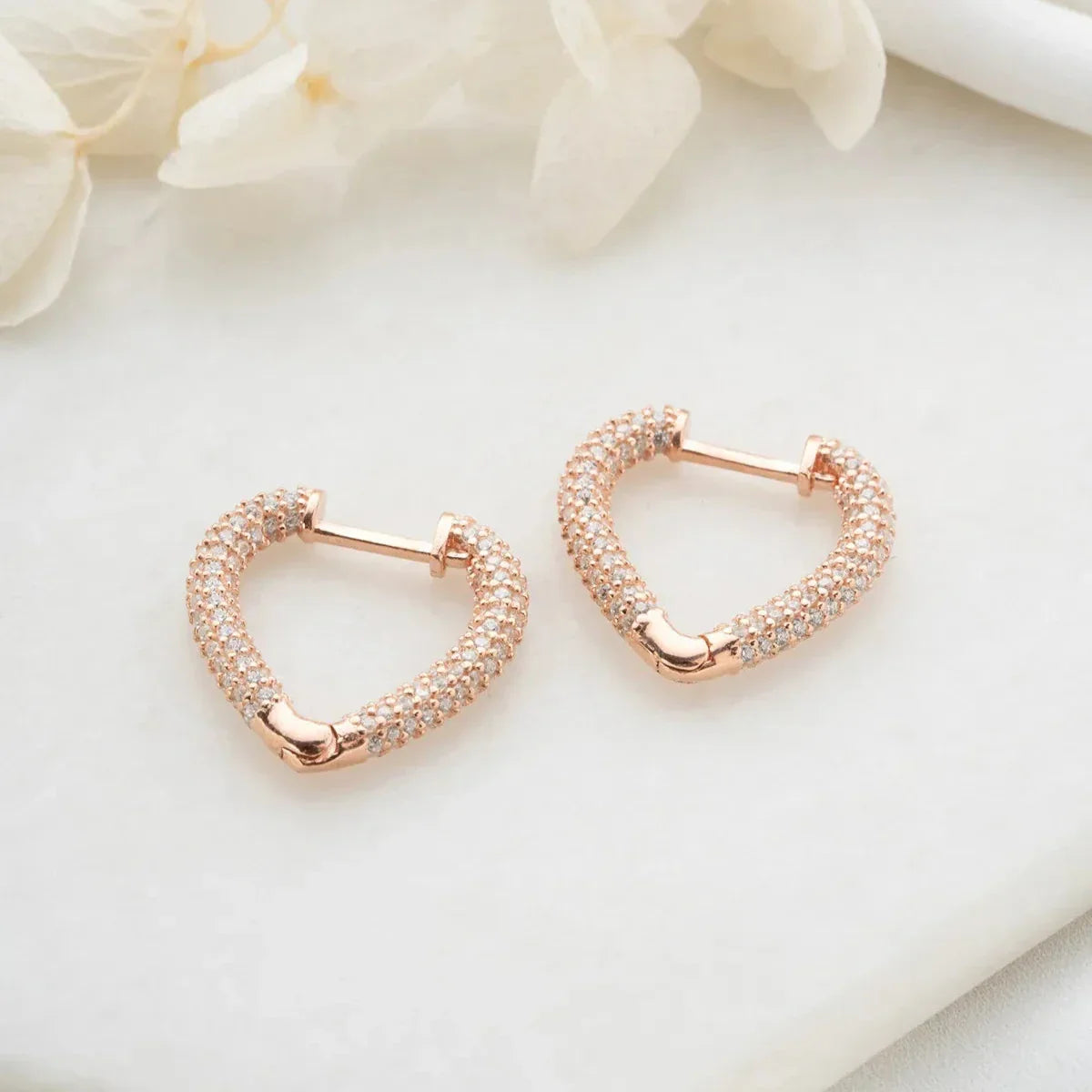 HERZ ZIRKONIA OHRRING | 925 SILBER