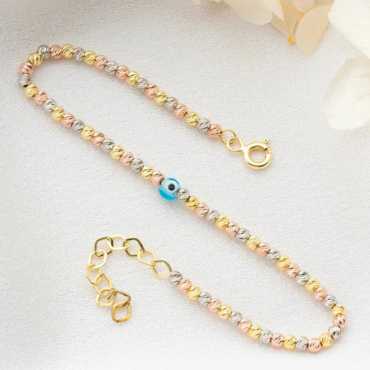 TRICOLOR DORICA EVIL EYE ARMBAND | 925 SILBER