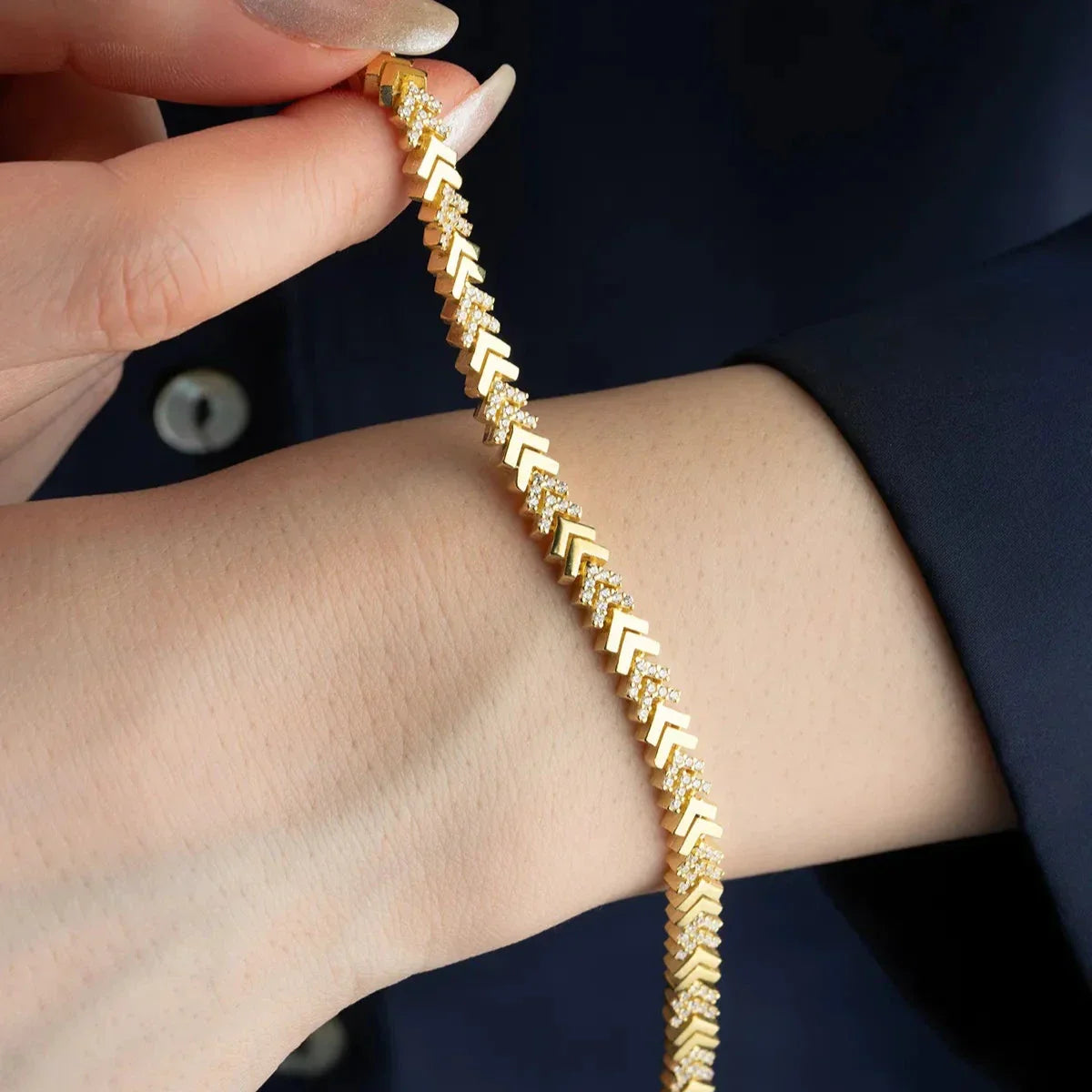 FISH TAIL ARMBAND | 925 SILBER