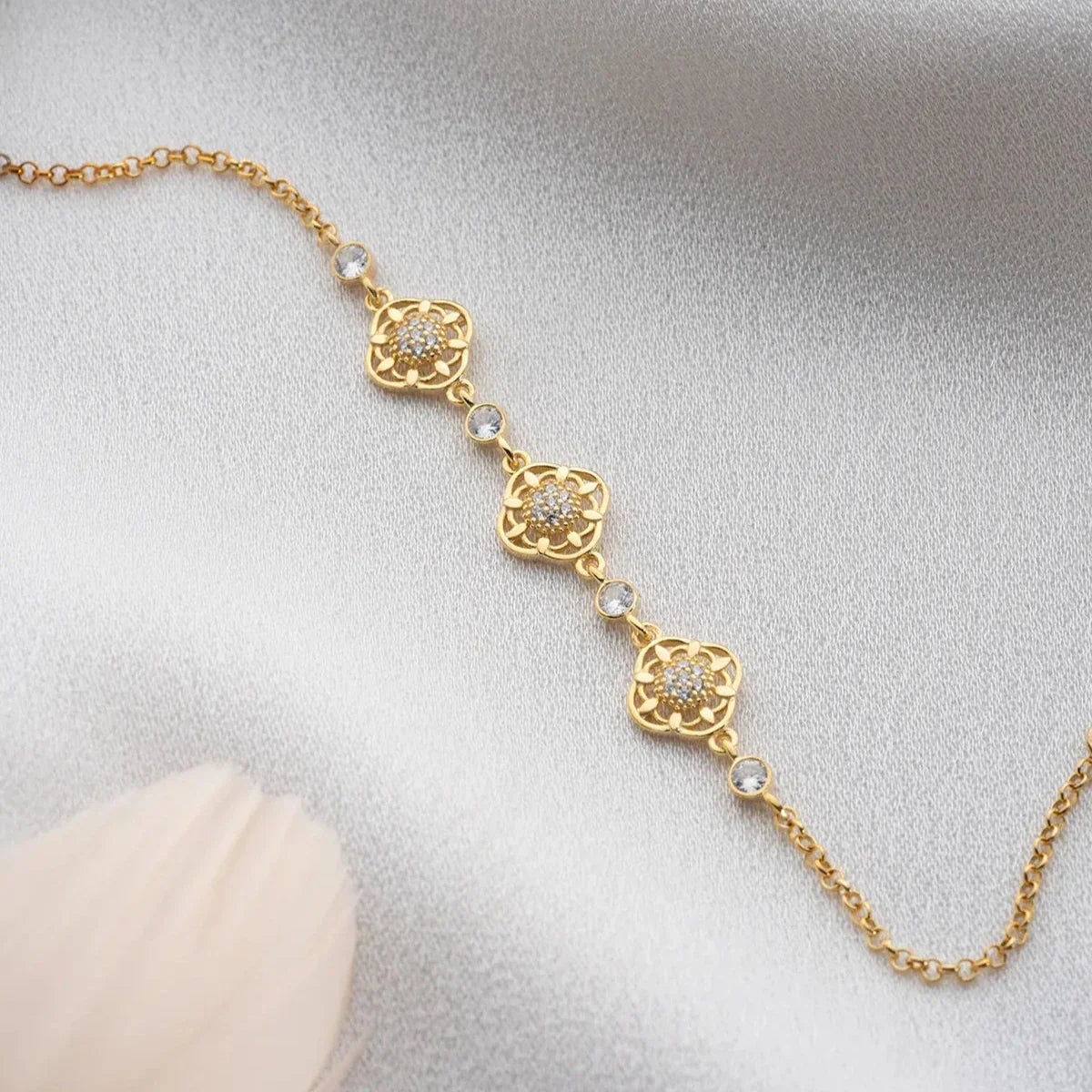 STEIN BLUMENARMBAND | 925 SILBER