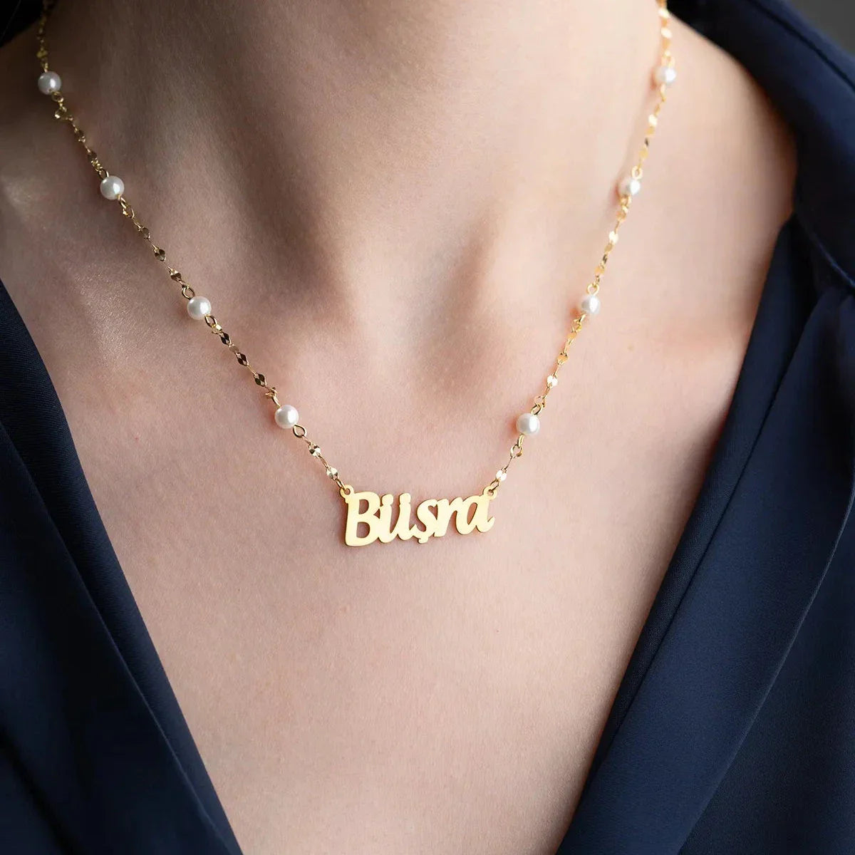 PERLEN CRUSH NAMENSKETTE | 925 SILBER