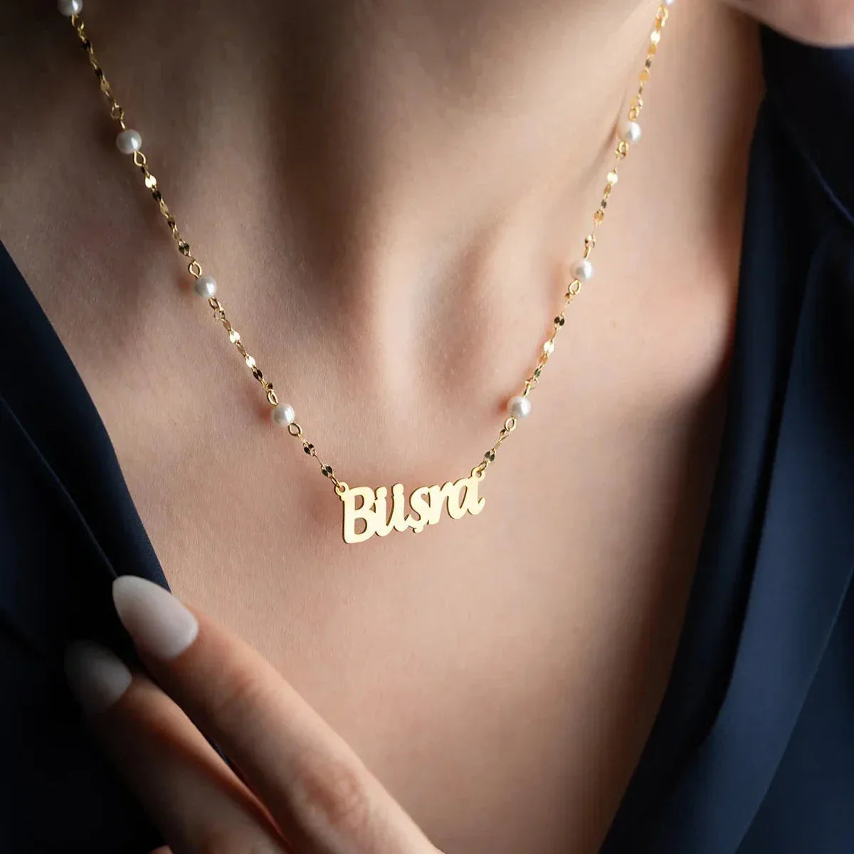 PERLEN CRUSH NAMENSKETTE | 925 SILBER