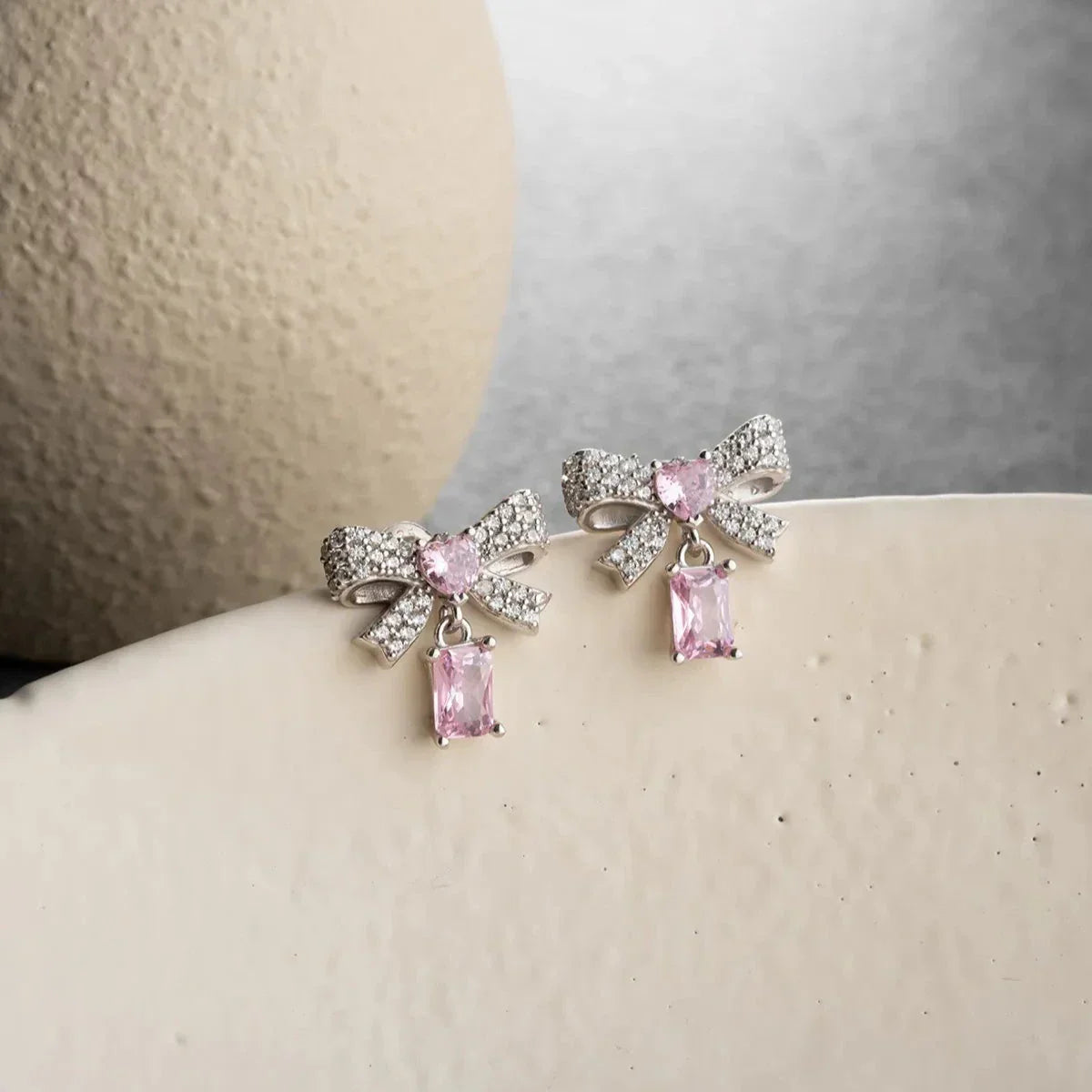 FLIEGE HERZ OHRRINGE | 925 SILBER