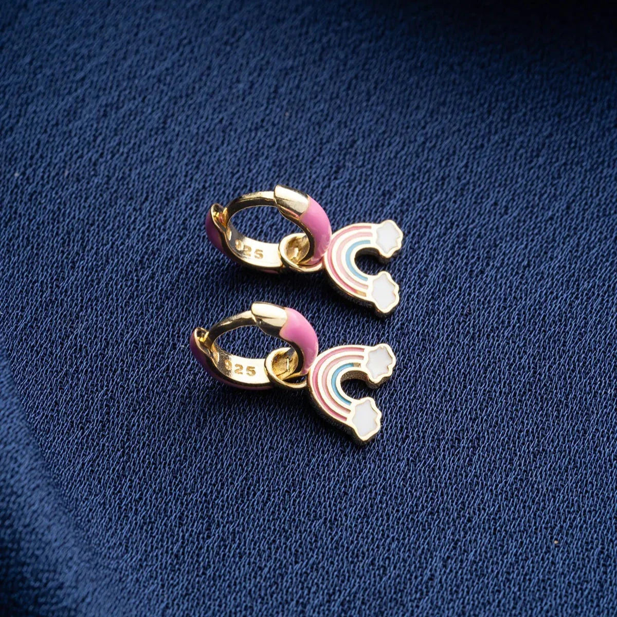 KINDER REGENBOGEN OHRRINGE | 925 SILBER