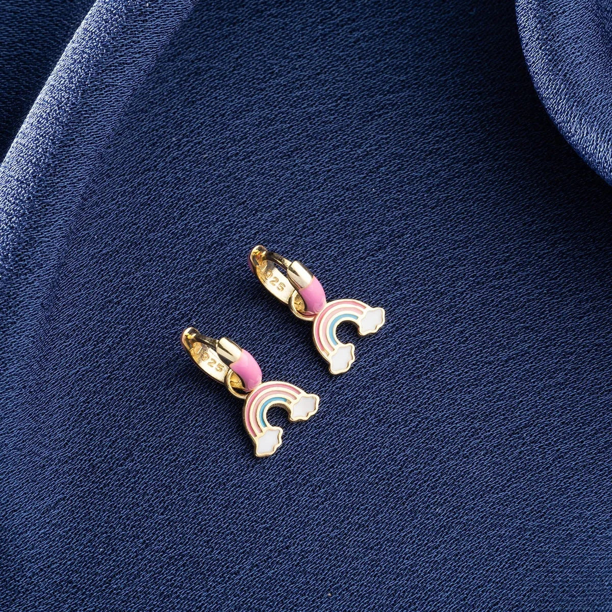 KINDER REGENBOGEN OHRRINGE | 925 SILBER