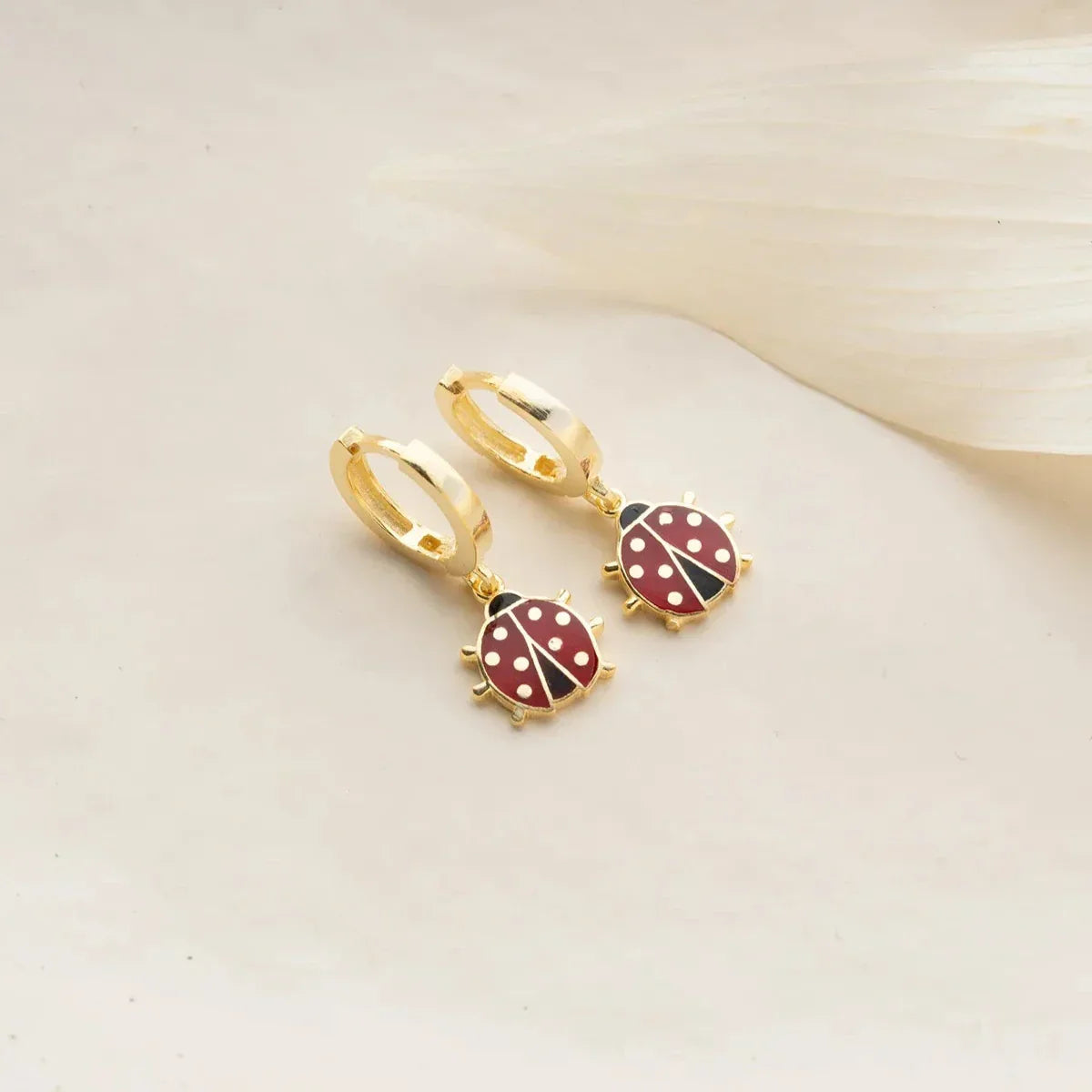 MARIENKÄFER KINDER OHRRINGE | 925 SILBER