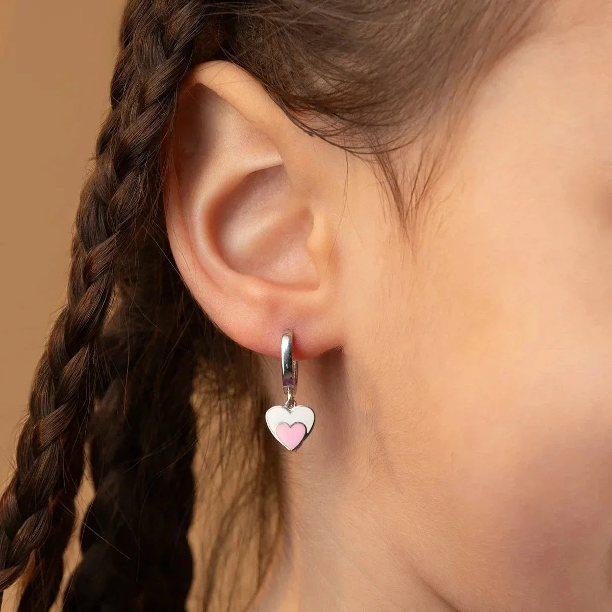 HERZ KINDER OHRRINGE | 925 SILBER