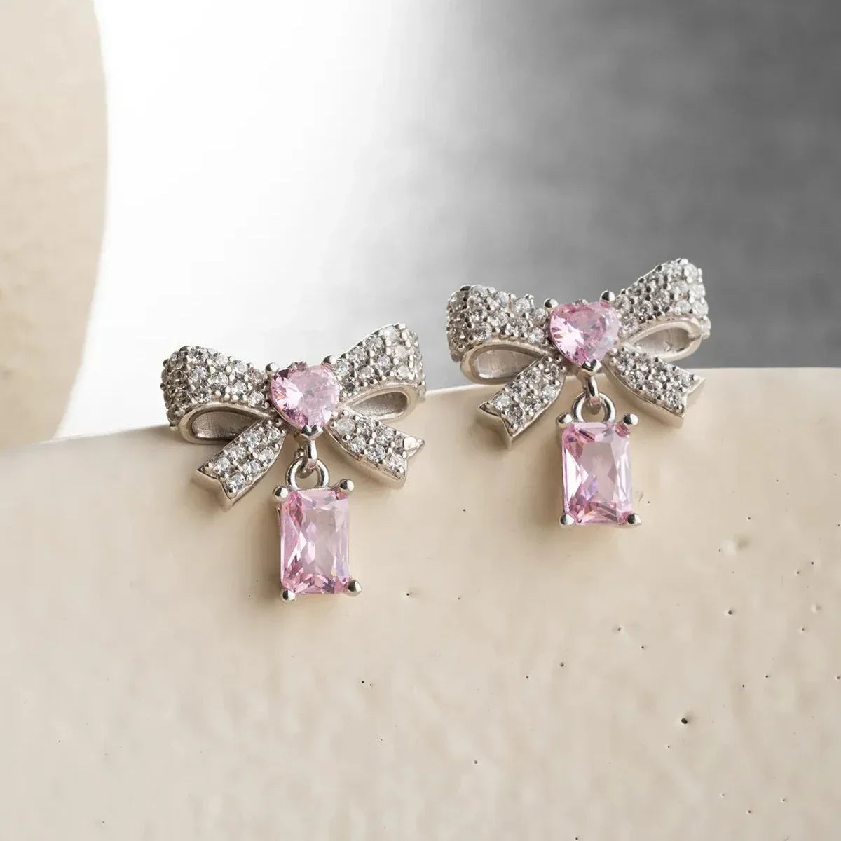 FLIEGE HERZ OHRRINGE | 925 SILBER