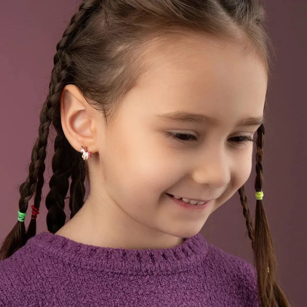 KINDER UNICORN OHRRINGE | 925 SILBER