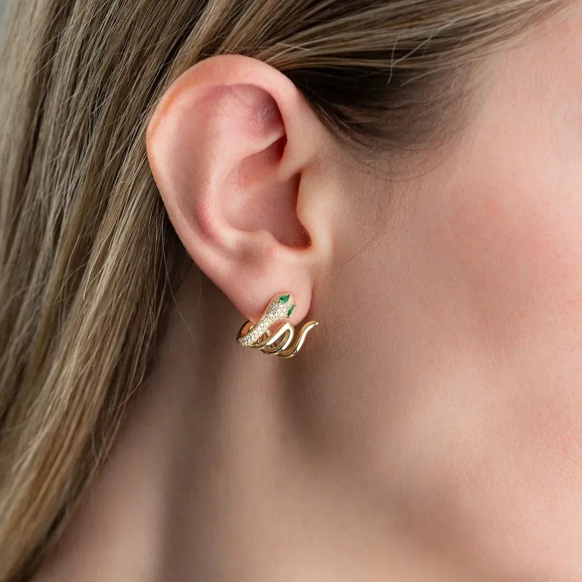 SCHLANGEN DESIGN OHRRINGE | 925 SILBER