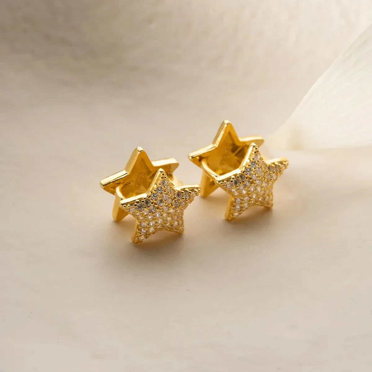 STAR SHINE OHRRINGE | 925 SILBER