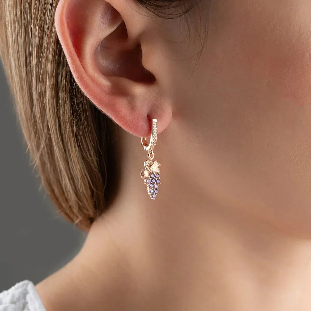 TRAUBEN OHRRINGE | 925 SILBER