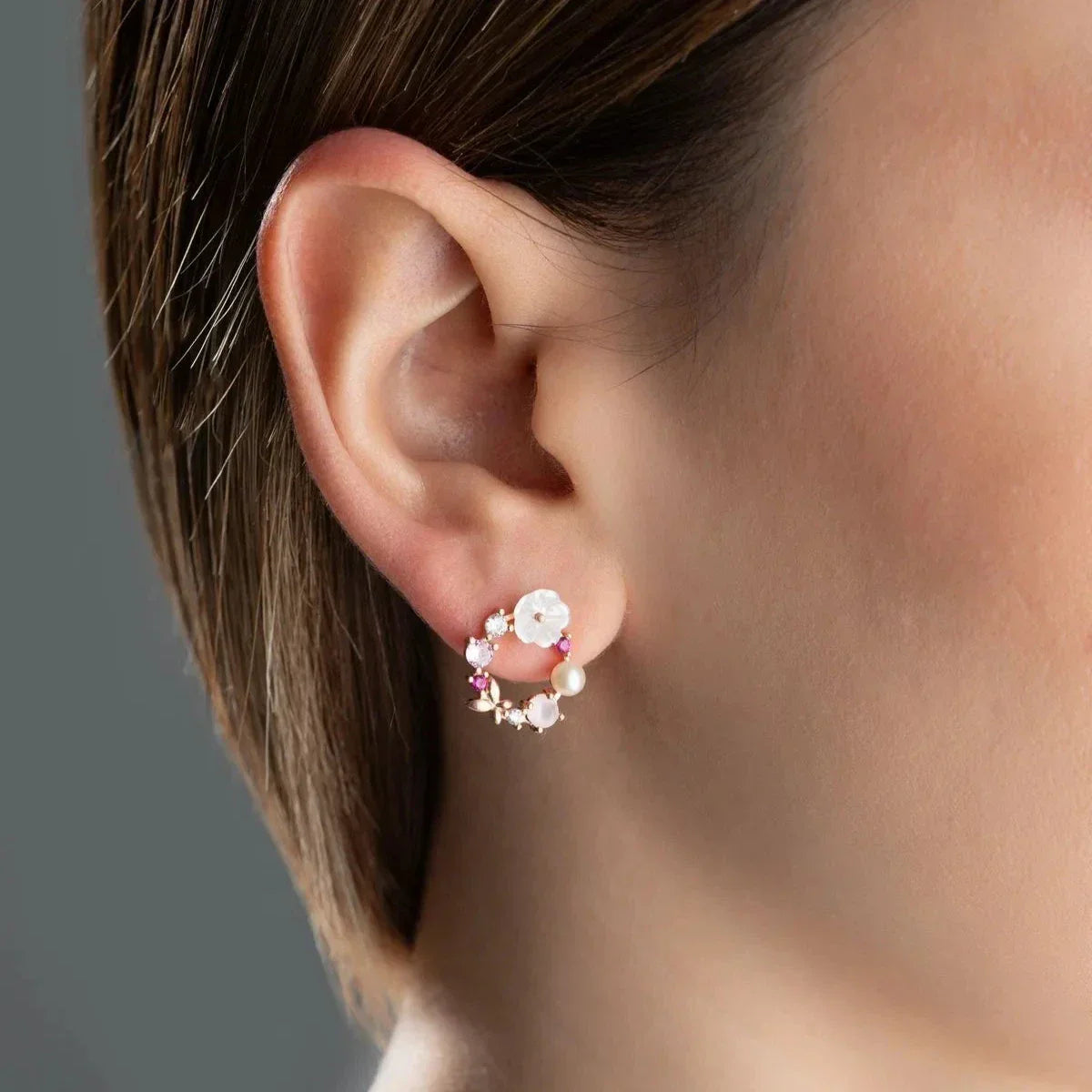 BLUMENKRANZ OHRRINGE | 925 SILBER