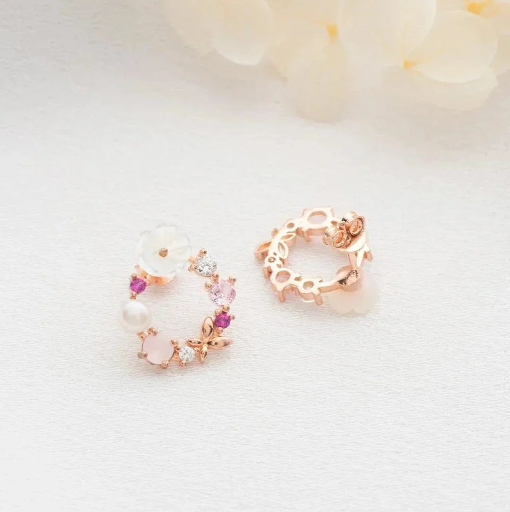 BLUMENKRANZ OHRRINGE | 925 SILBER