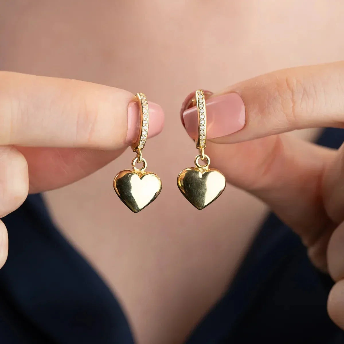 BOMBED HEART OHRRINGE | 925 SILBER