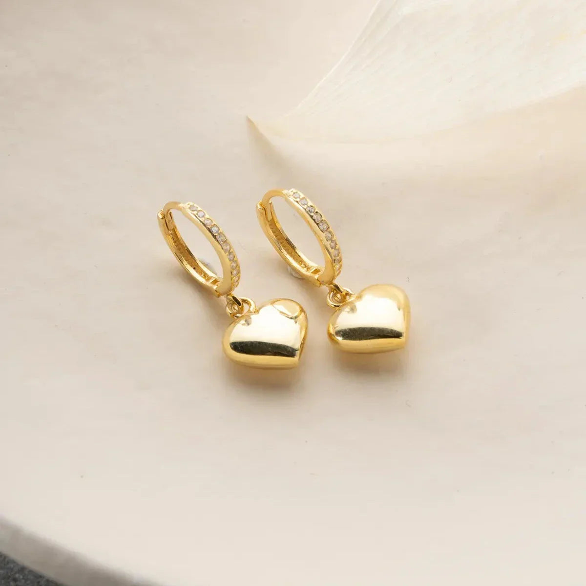 BOMBED HEART OHRRINGE | 925 SILBER