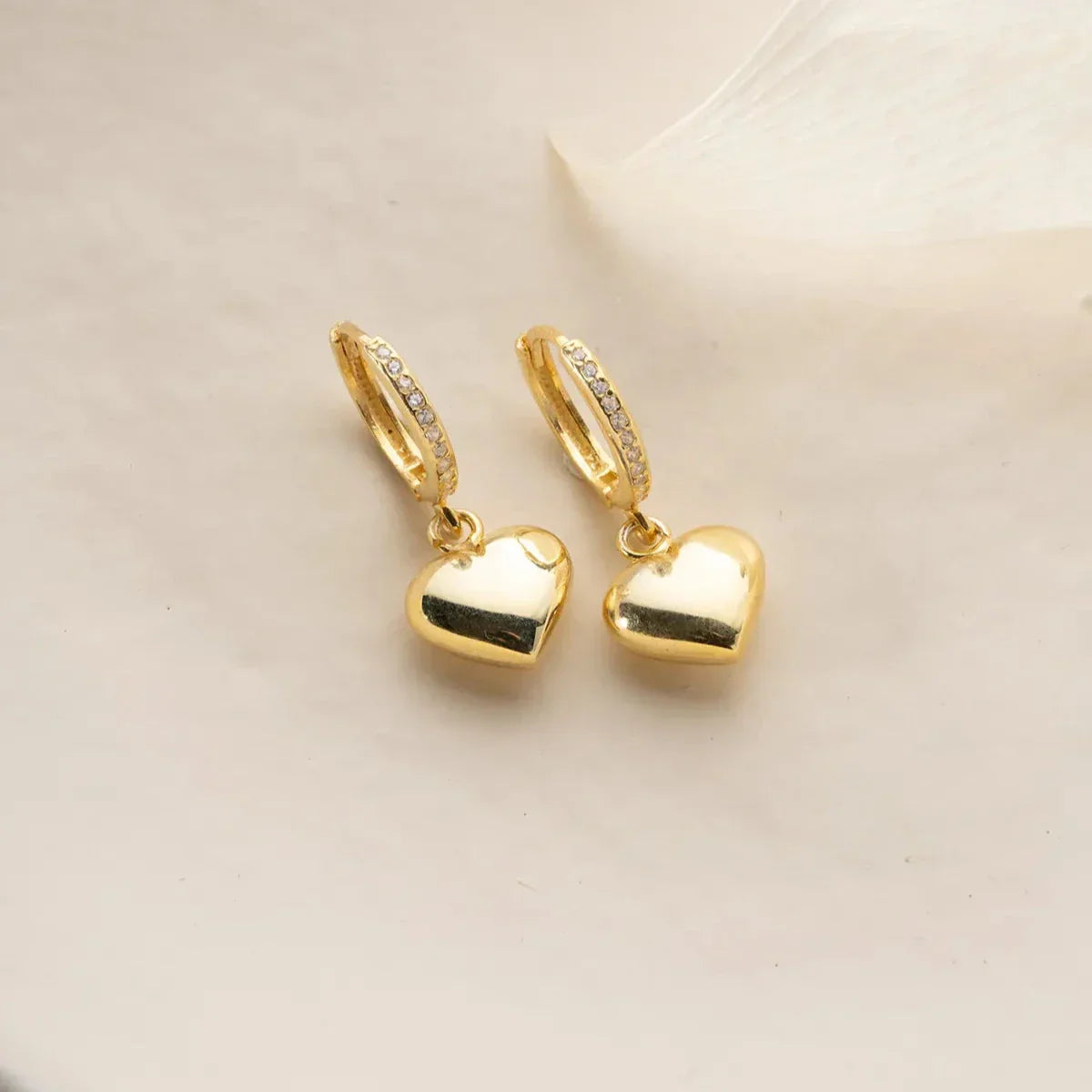 BOMBED HEART OHRRINGE | 925 SILBER