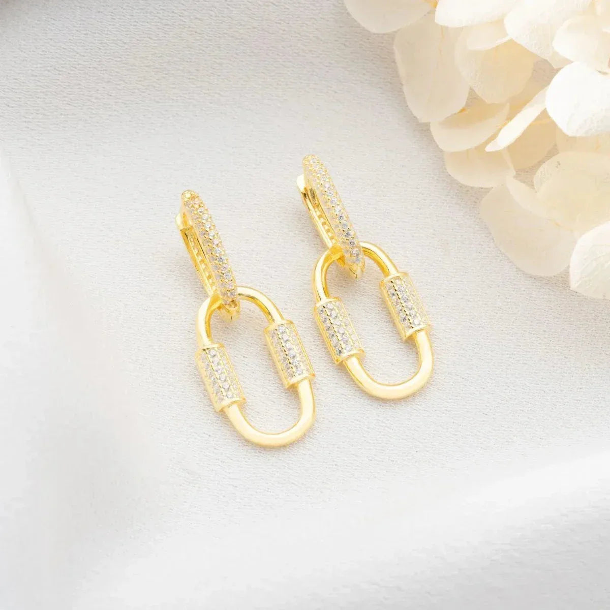 OVAL ZIRKONIA OHRRING| 925 SILBER