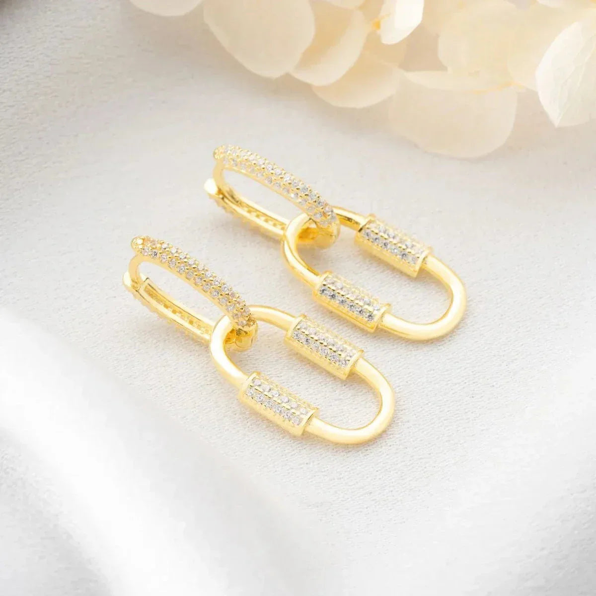 OVAL ZIRKONIA OHRRING| 925 SILBER