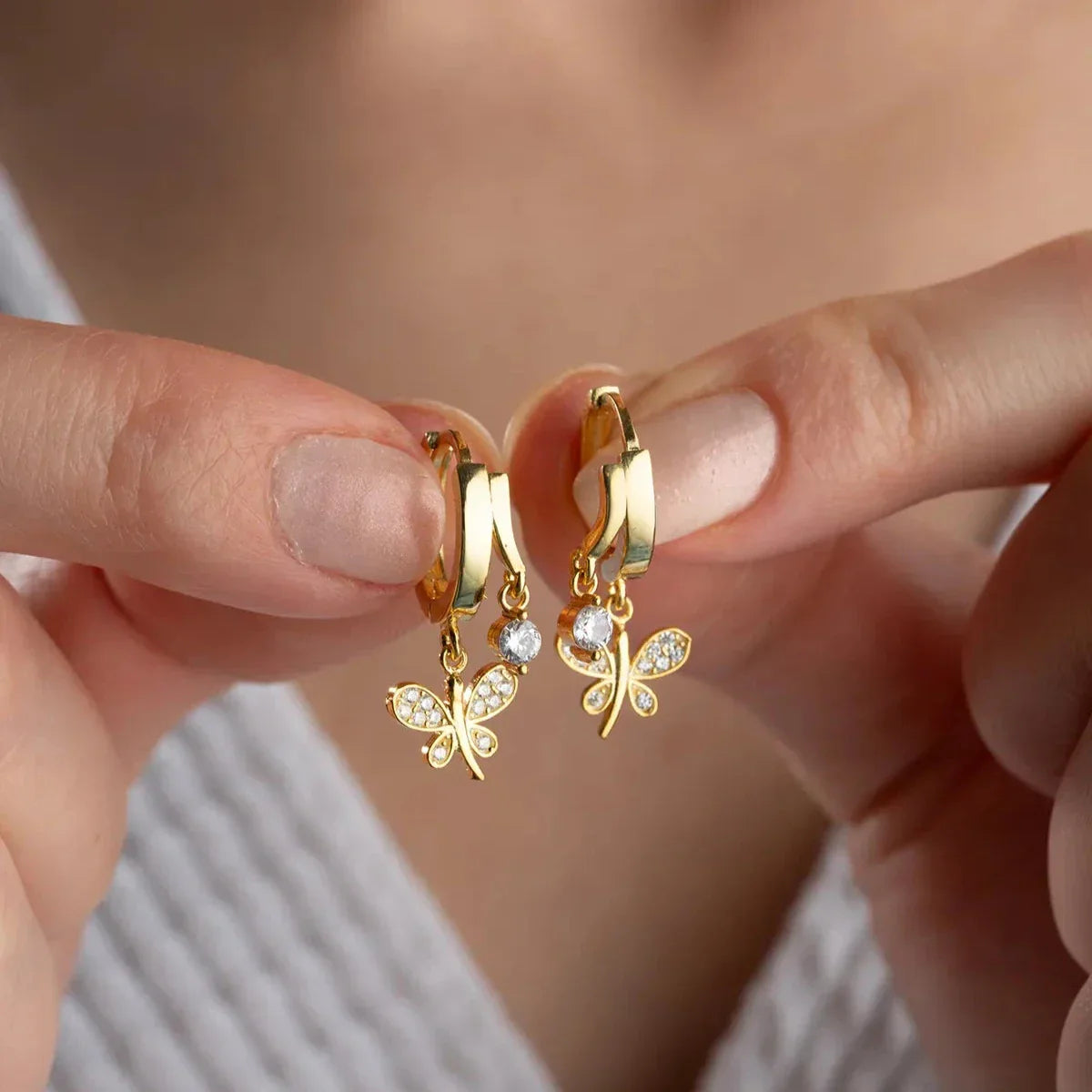 LIBELLE & ZIRKONIA OHRRINGE | 925 SILBER