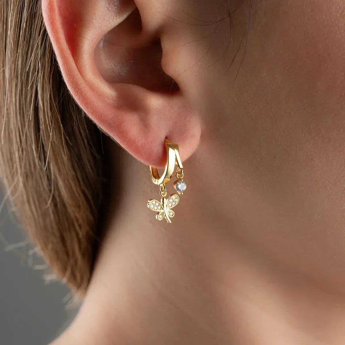 LIBELLE & ZIRKONIA OHRRINGE | 925 SILBER