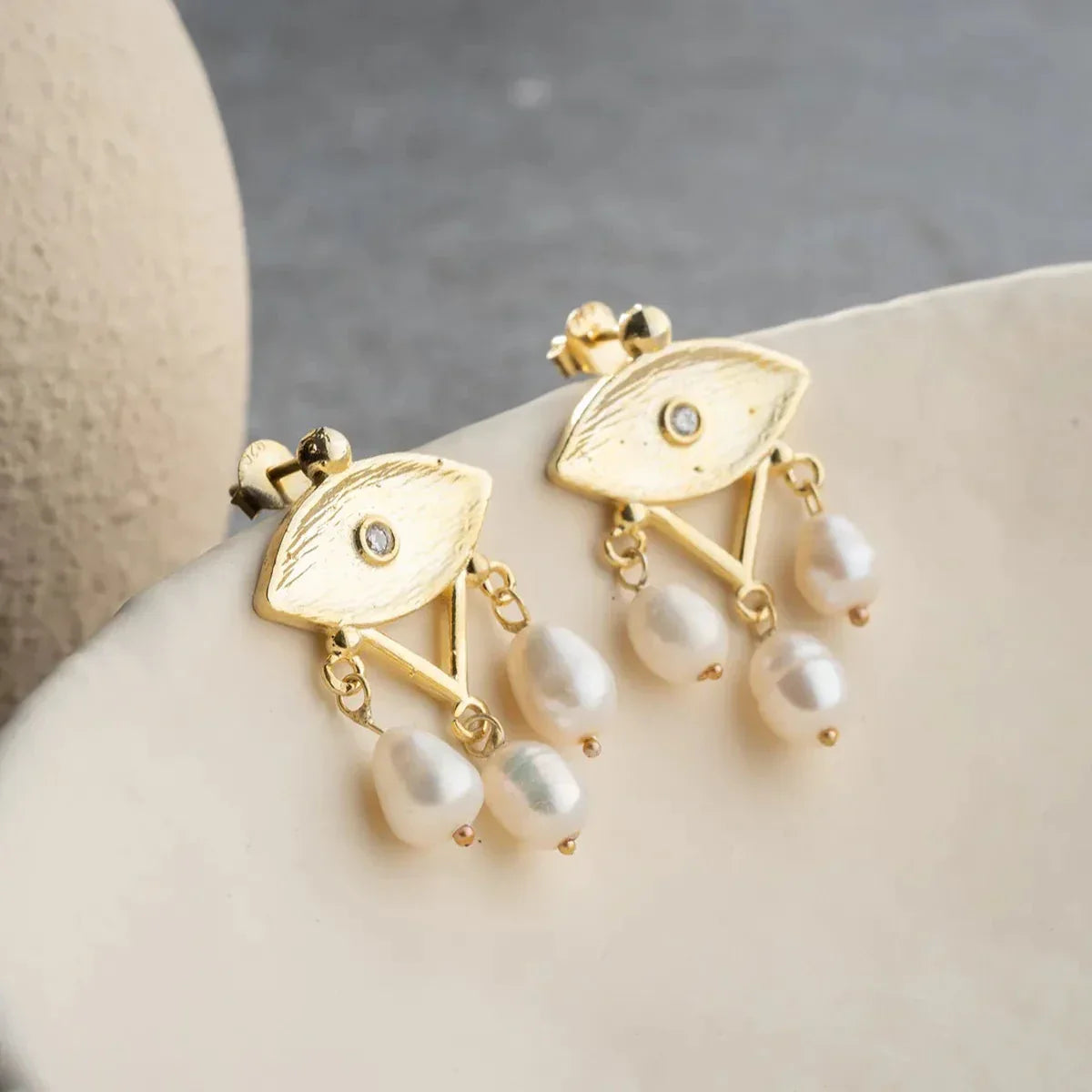 PERLENAUGEN OHRRINGE | 925 SILBER