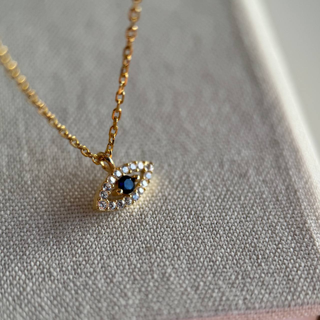 MINI ZIRKON AUGEN HALSKETTE | 925 SILBER