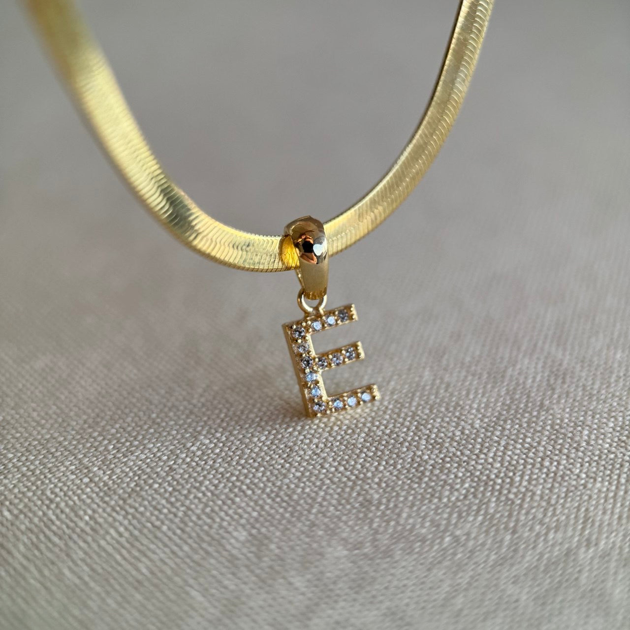 SNAKE ZIRKONIA BUCHSTABEN KETTE | 925 SILBER