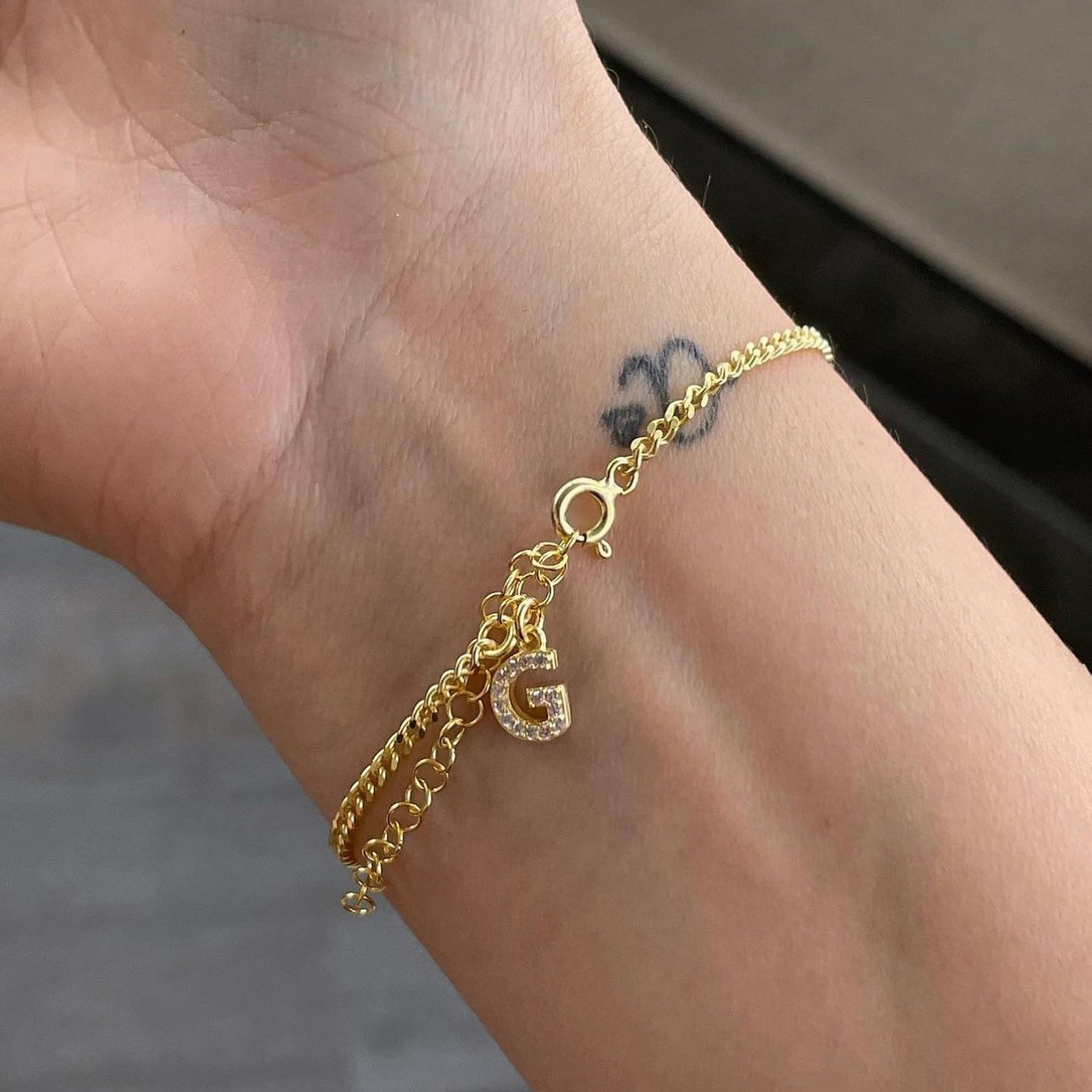 LETTER CUBAN BRACELET DAMEN | 925 SILBER