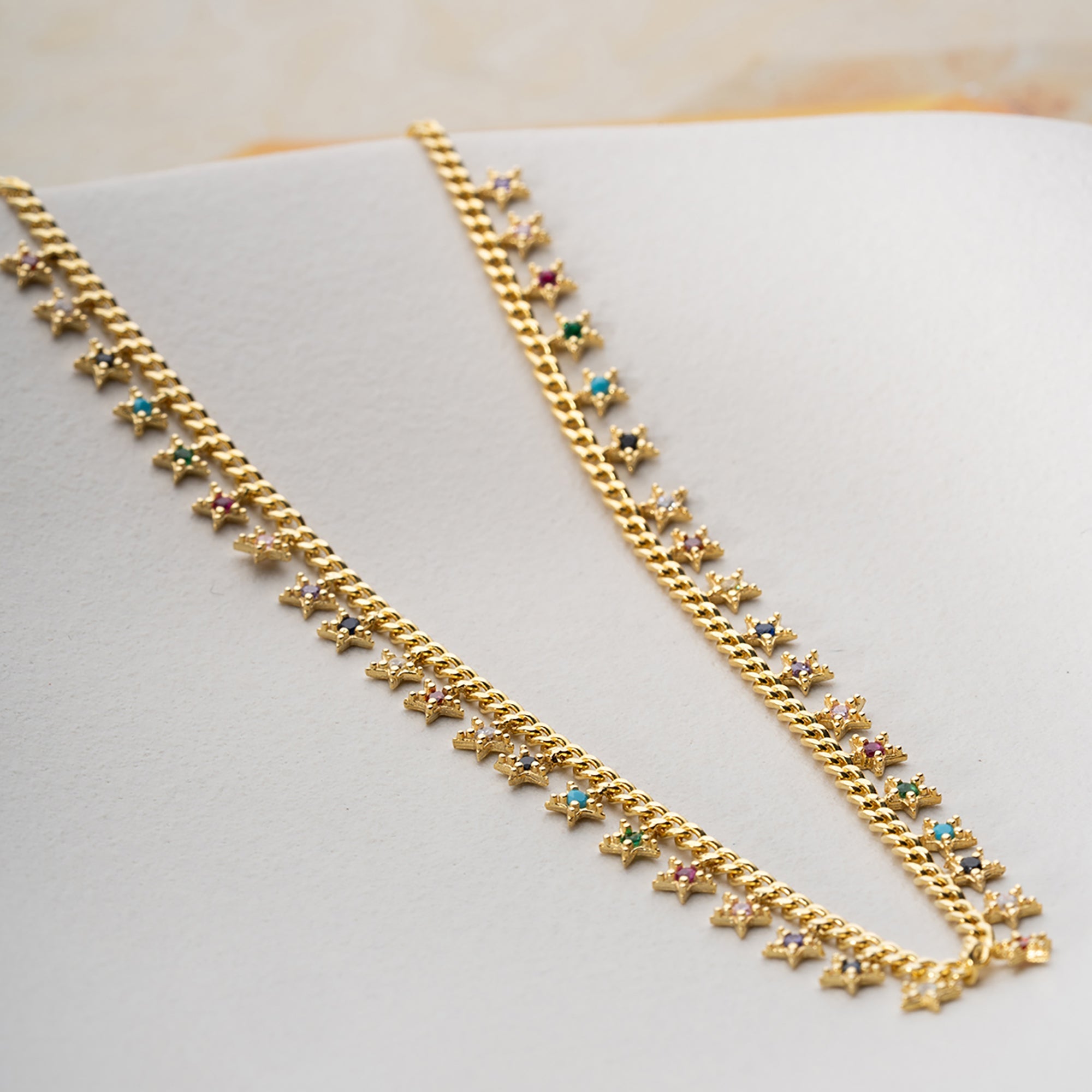 MIE STERN COLORFULL KETTE | 925 SILBER