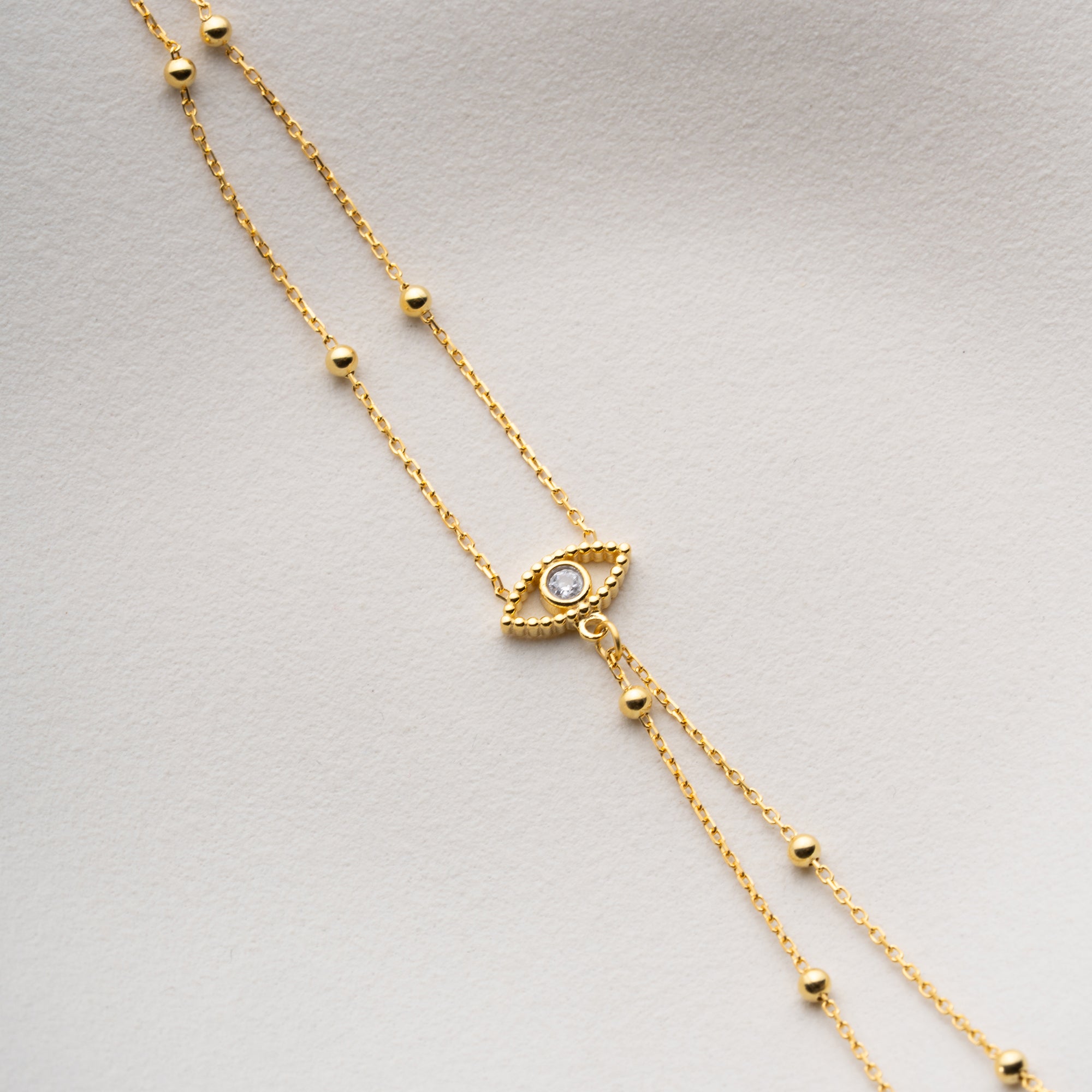 ZIRKONIA AUGE HANDKETTE | 925 SILBER