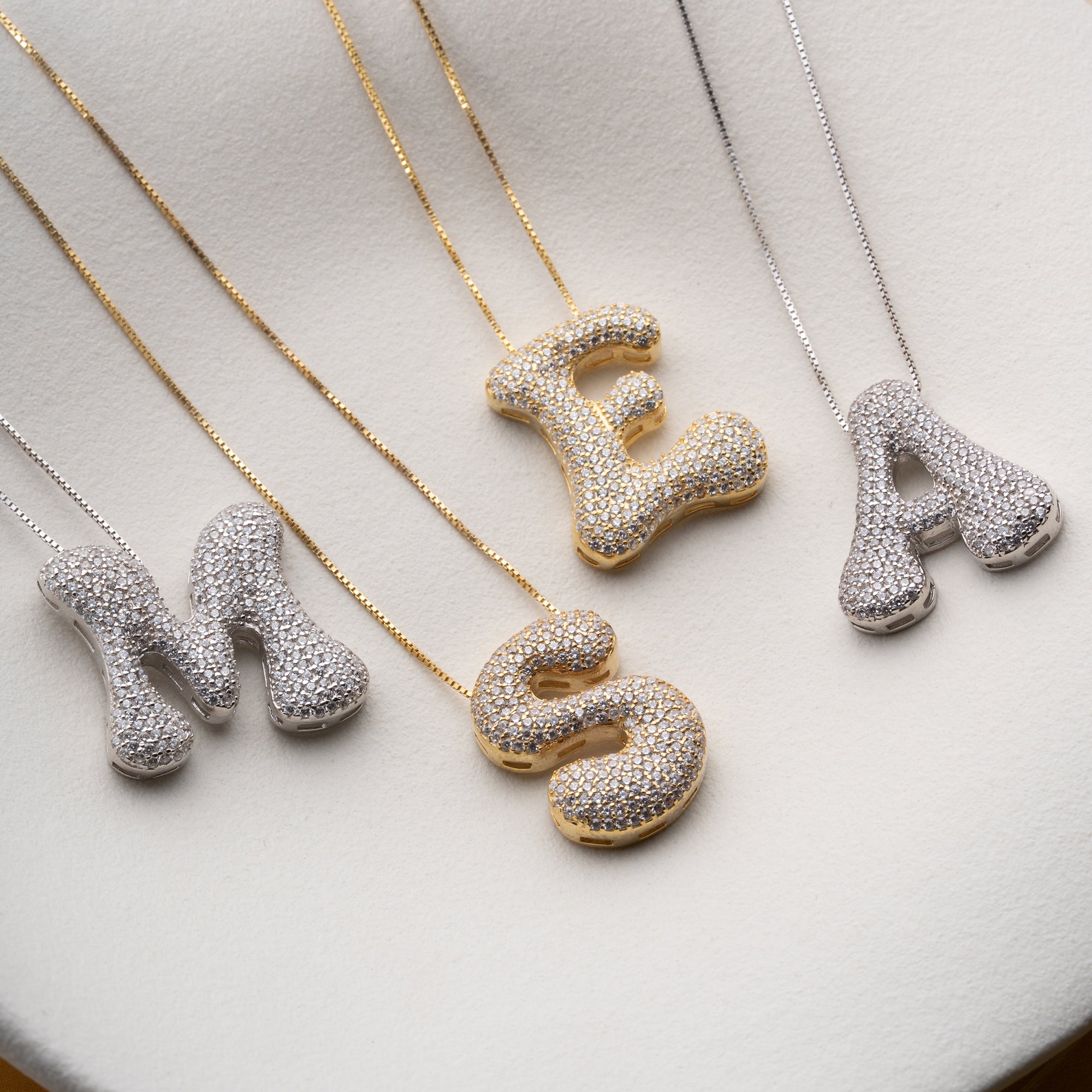 ICON BOMB ZIRKONIA BUCHSTABEN HALSKETTE | 925 SILBER