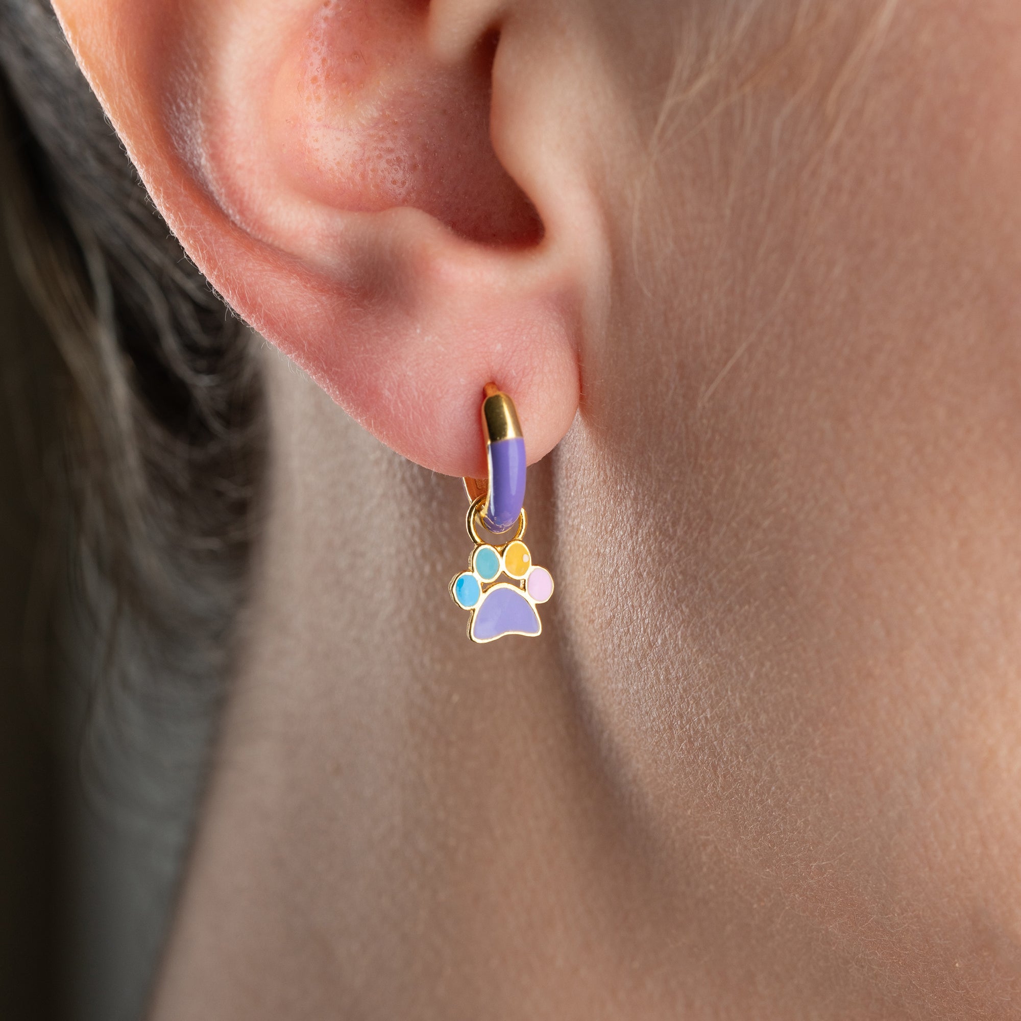 KINDER PFOTE OHRRINGE | 925 SILBER