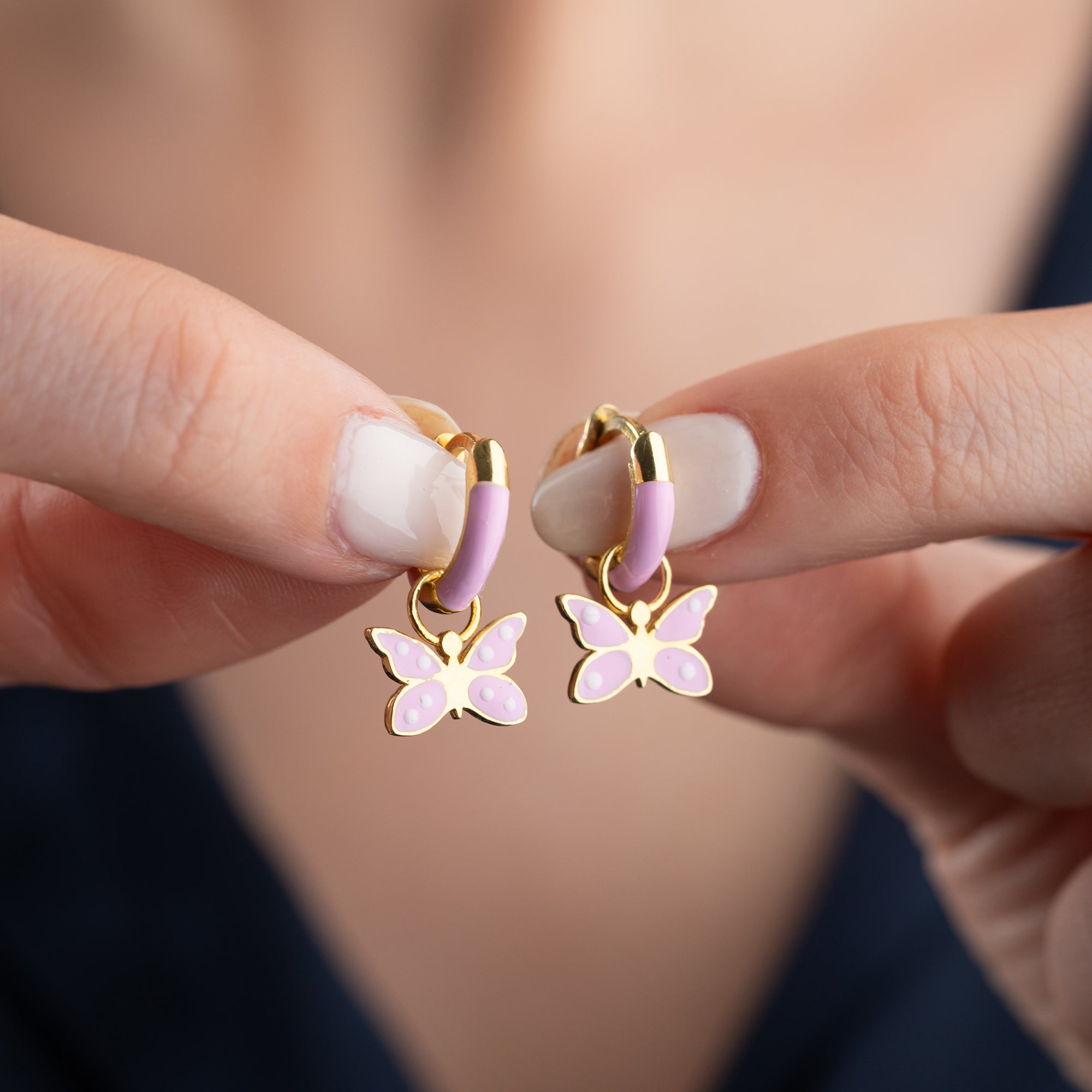 KINDER SCHMETTERLING OHRRINGE | 925 SILBER