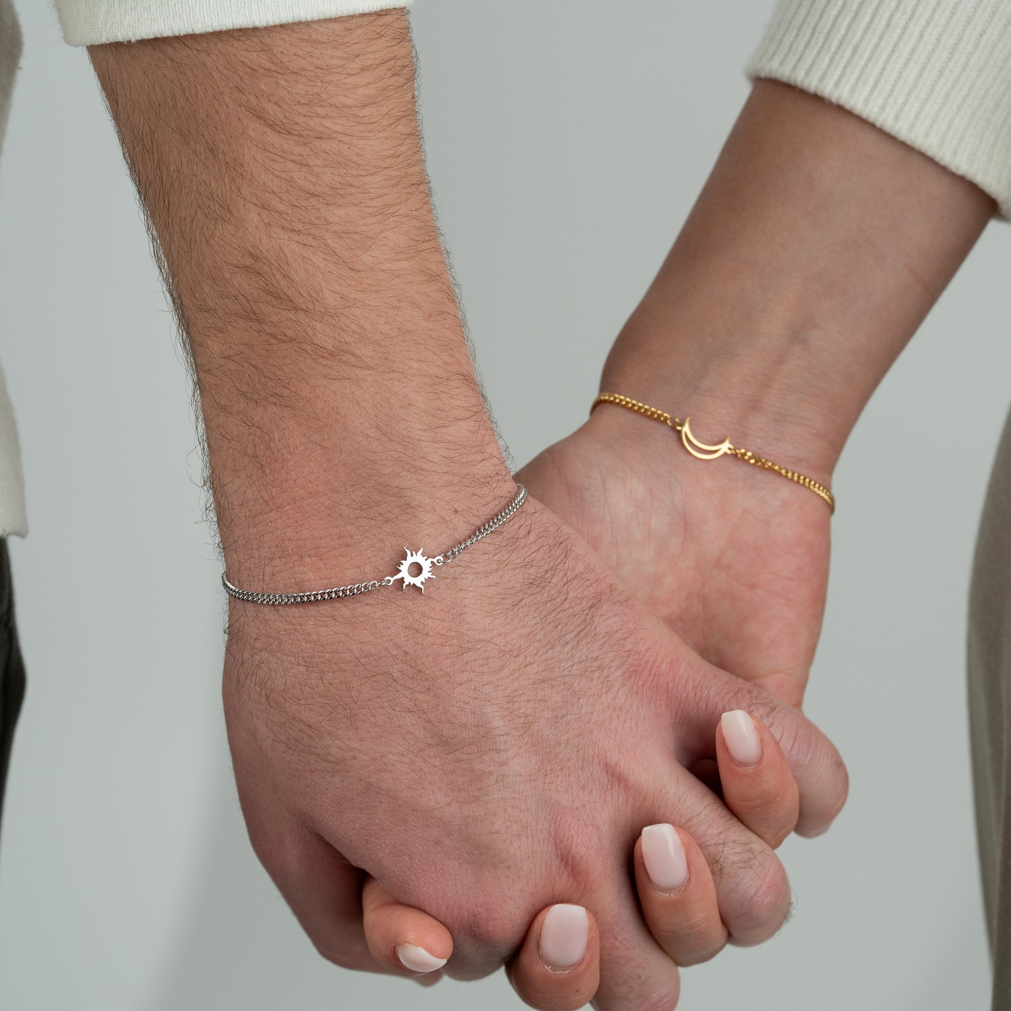 MOND UND SONNE PARTNERARMBAND | 925 SILBER