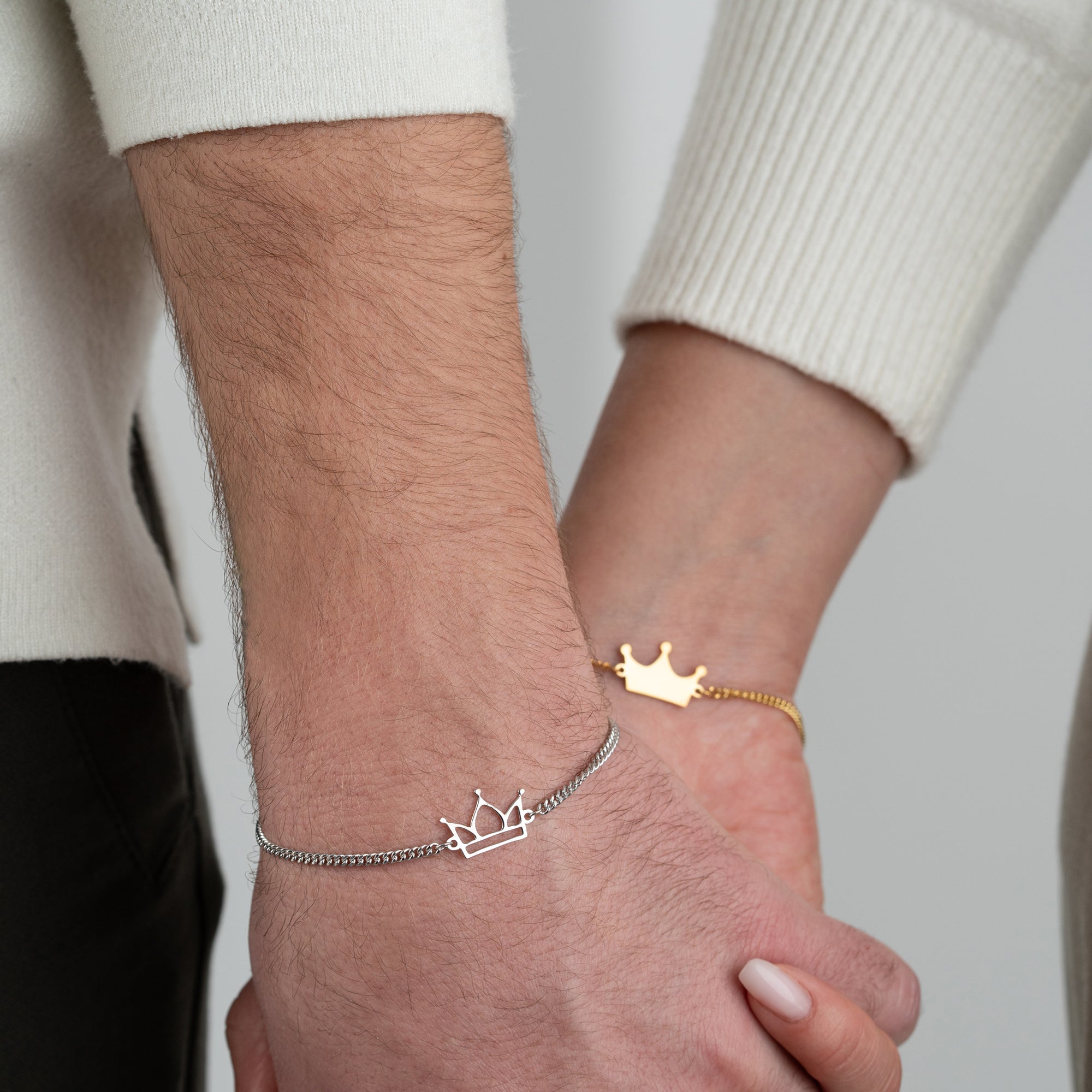 KÖNIG UND KÖNIGIN PARTNERARMBAND | 925 SILBER