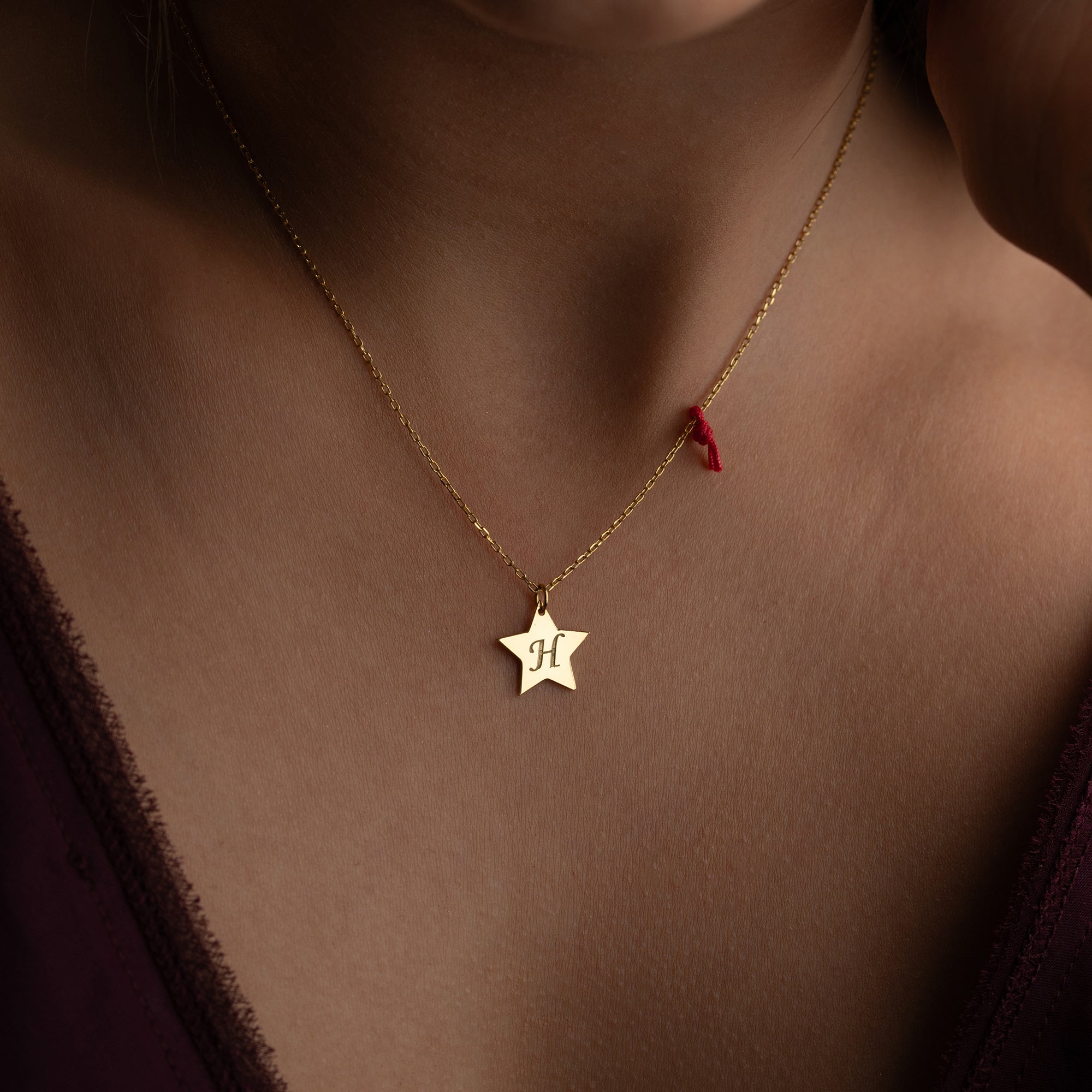 STERN BUCHSTABEN HALSKETTE | 925 SILBER