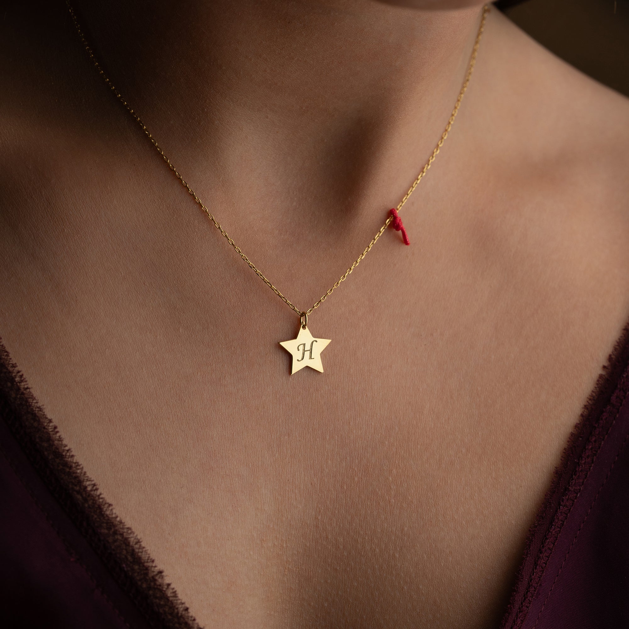 STERN BUCHSTABEN HALSKETTE | 925 SILBER