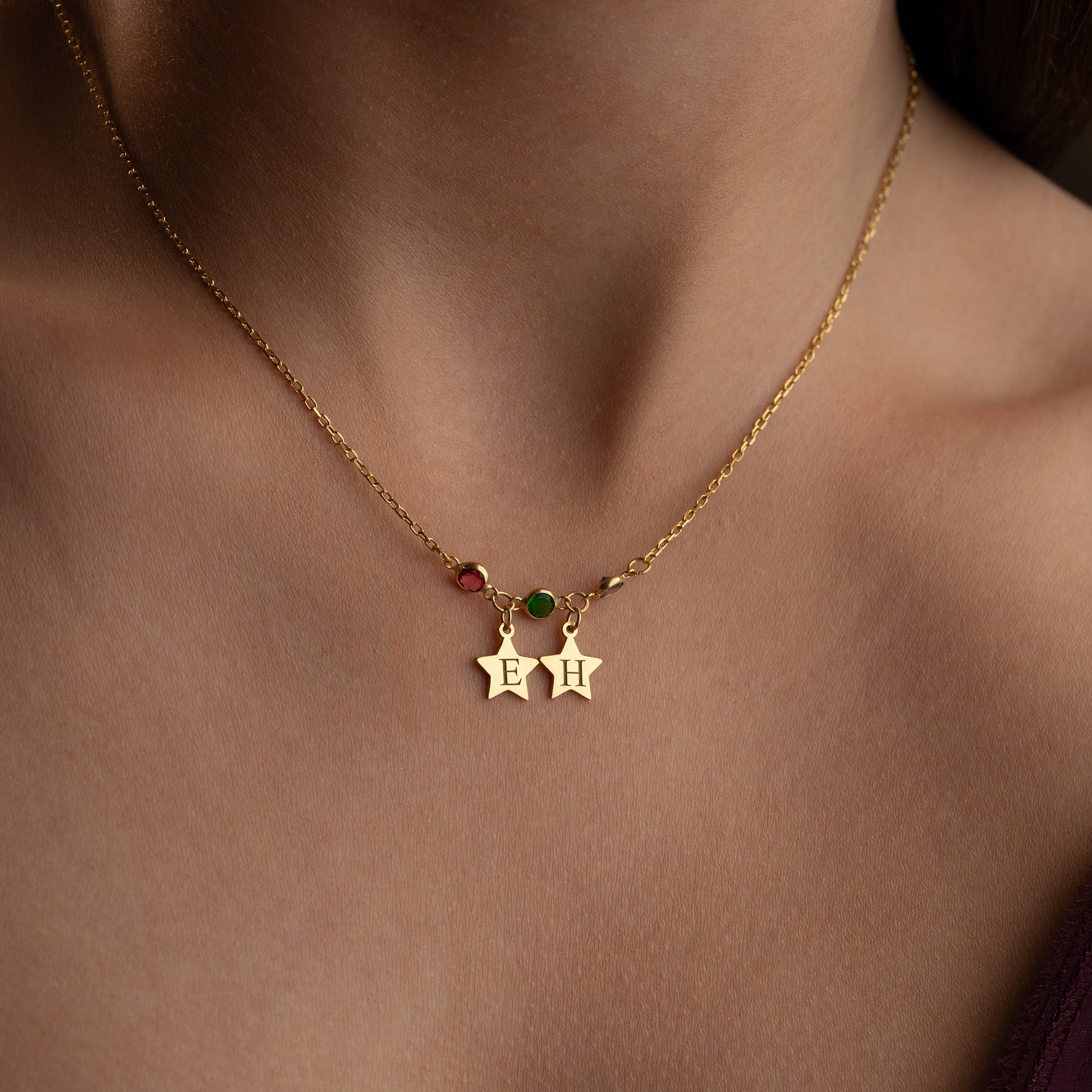 STERN INITIALEN HALSKETTE | 925 SILBER