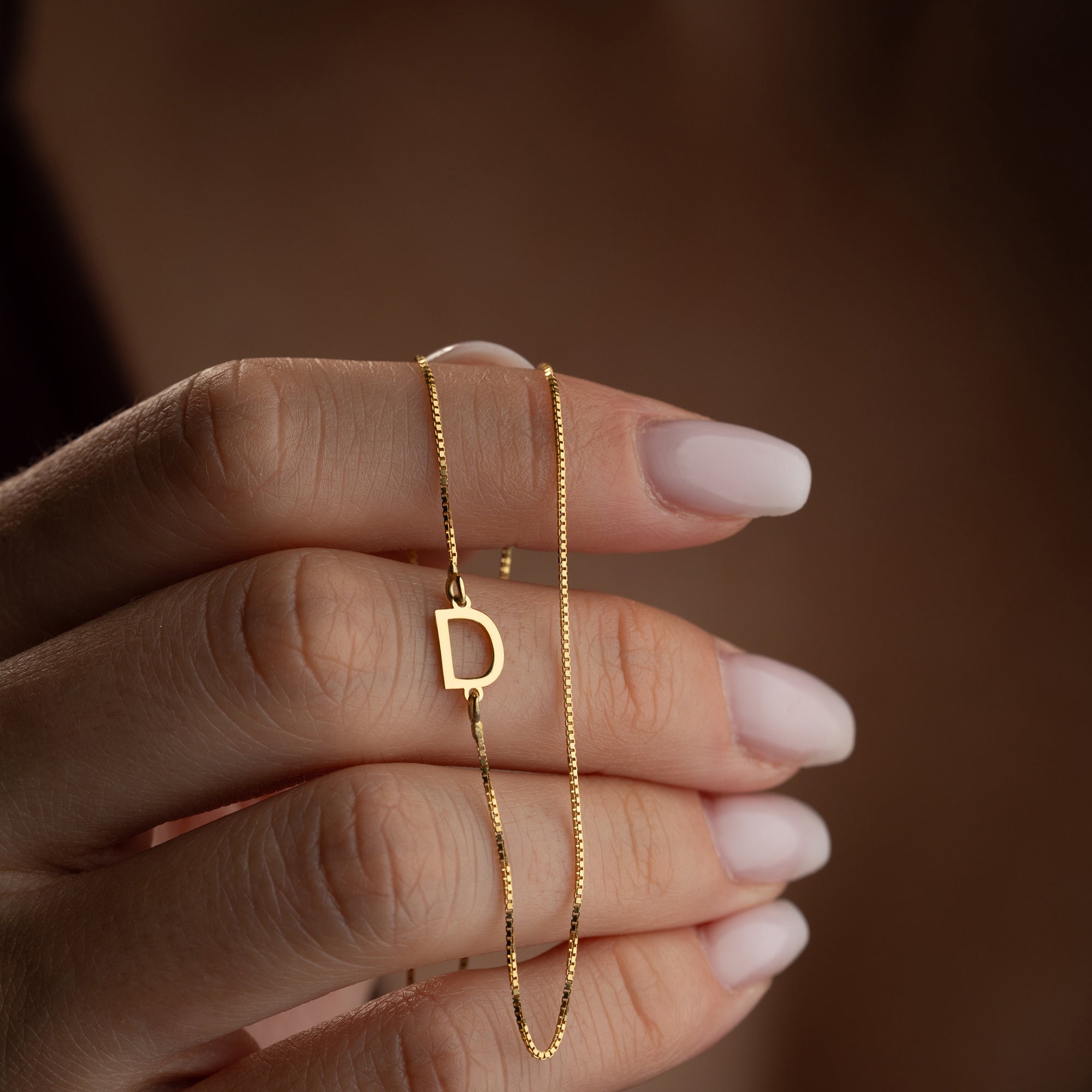 SCHLÜSSELBEIN INITIALEN HALSKETTE | 925 SILBER