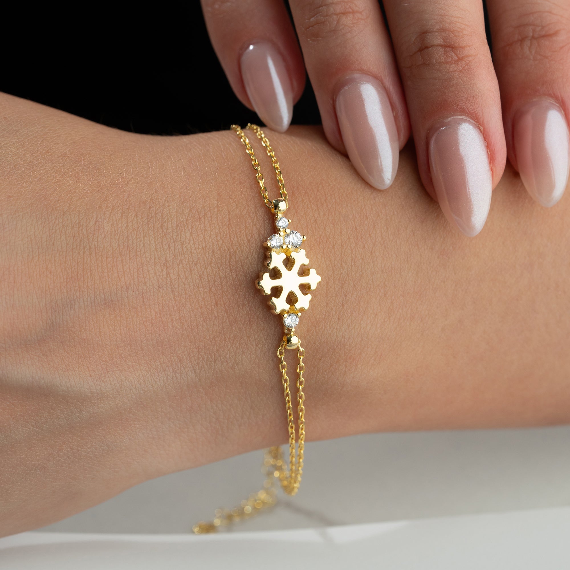 SCHNEEFLOCKE STONE ARMBAND | 925 SILBER