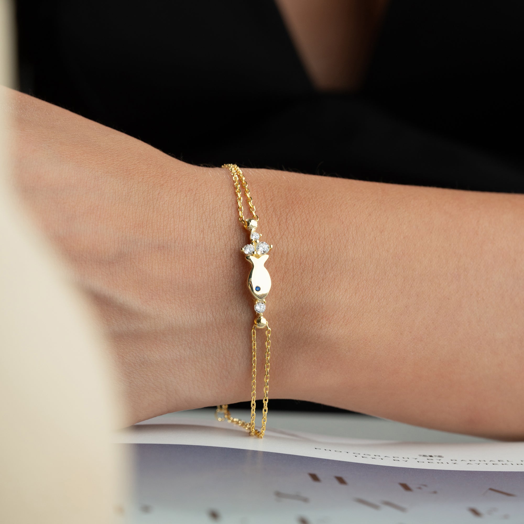 FISH STONE ARMBAND | 925 SILBER