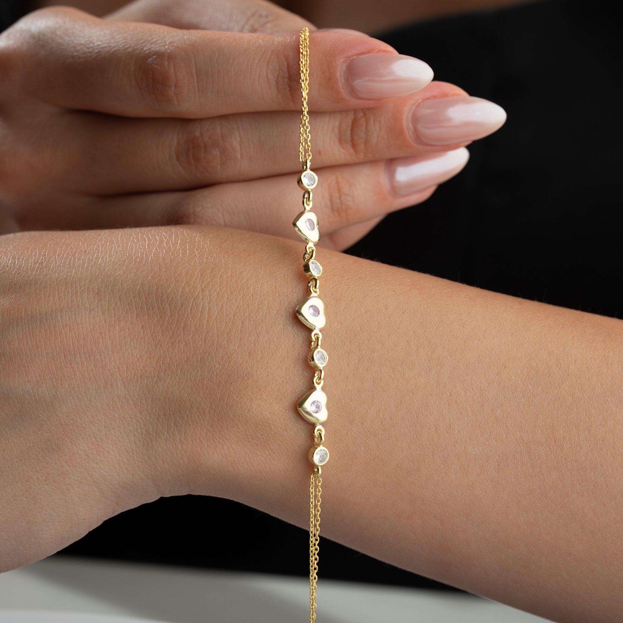 MULTI HERZ ARMBAND | 925 SILBER