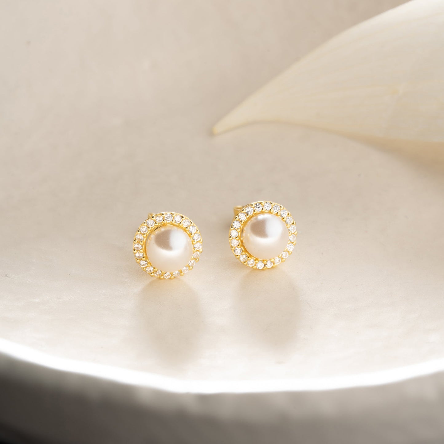 ZIRKONIA PEARL OHRRINGE | 925 SILBER