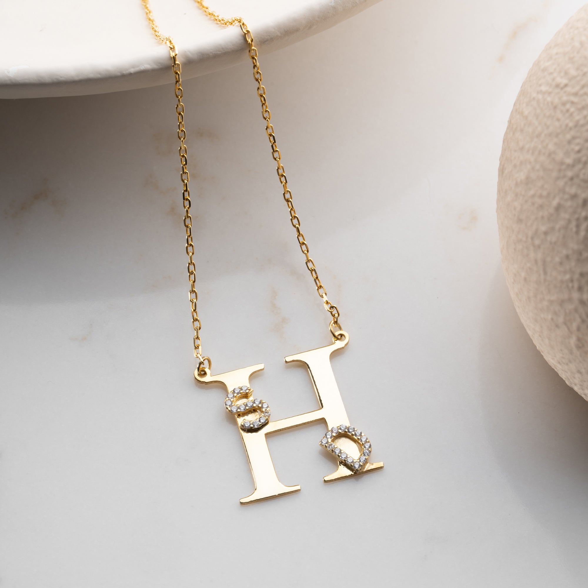 TRIO LETTER HALSKETTE | 925 SILBER