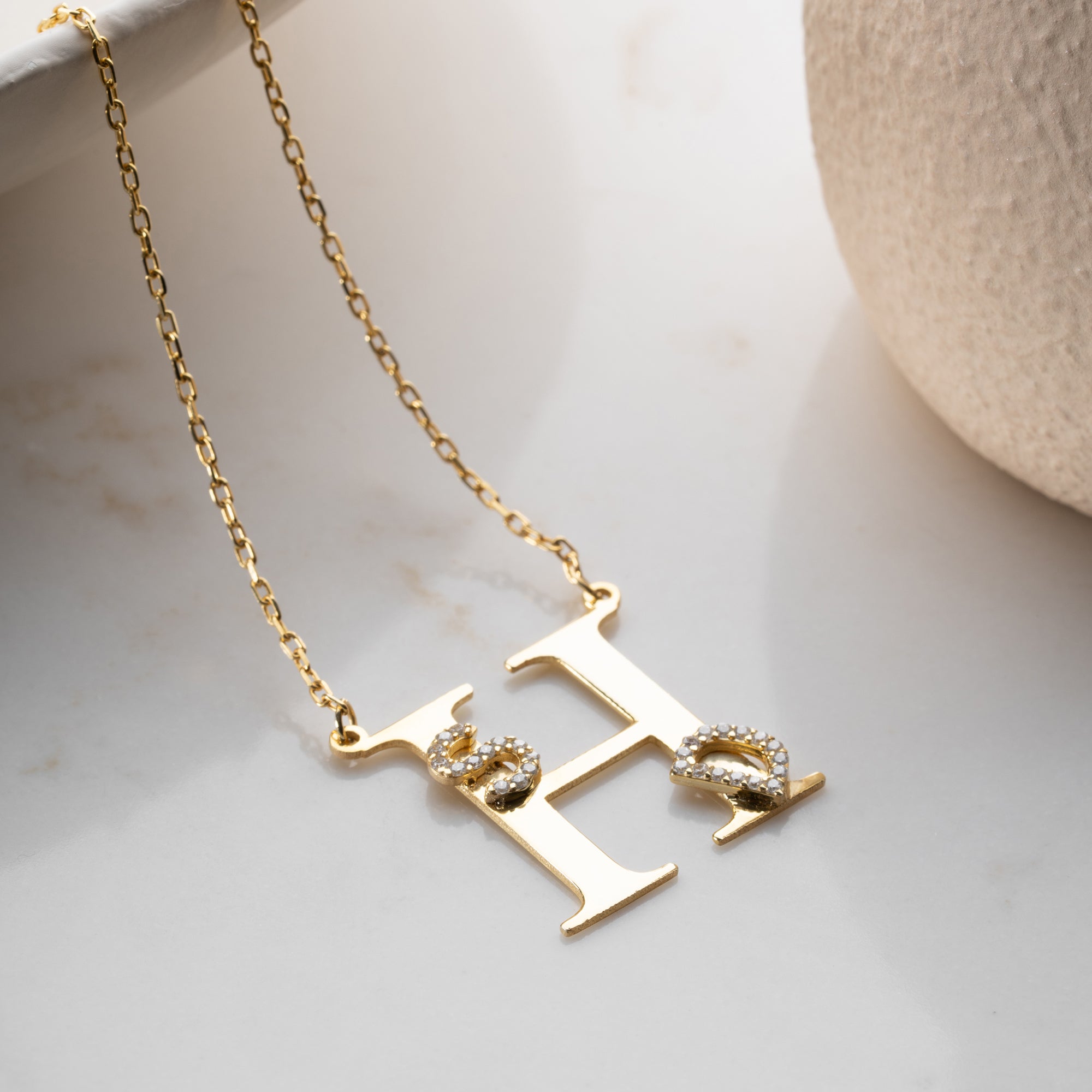 TRIO LETTER HALSKETTE | 925 SILBER