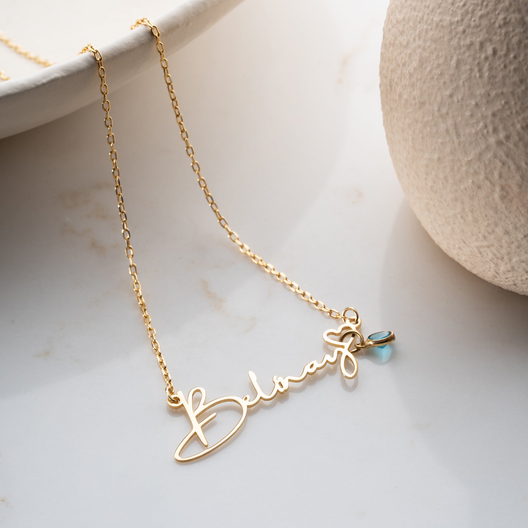 GEBURTSSTEIN NAMENSKETTE | 925 SILBER